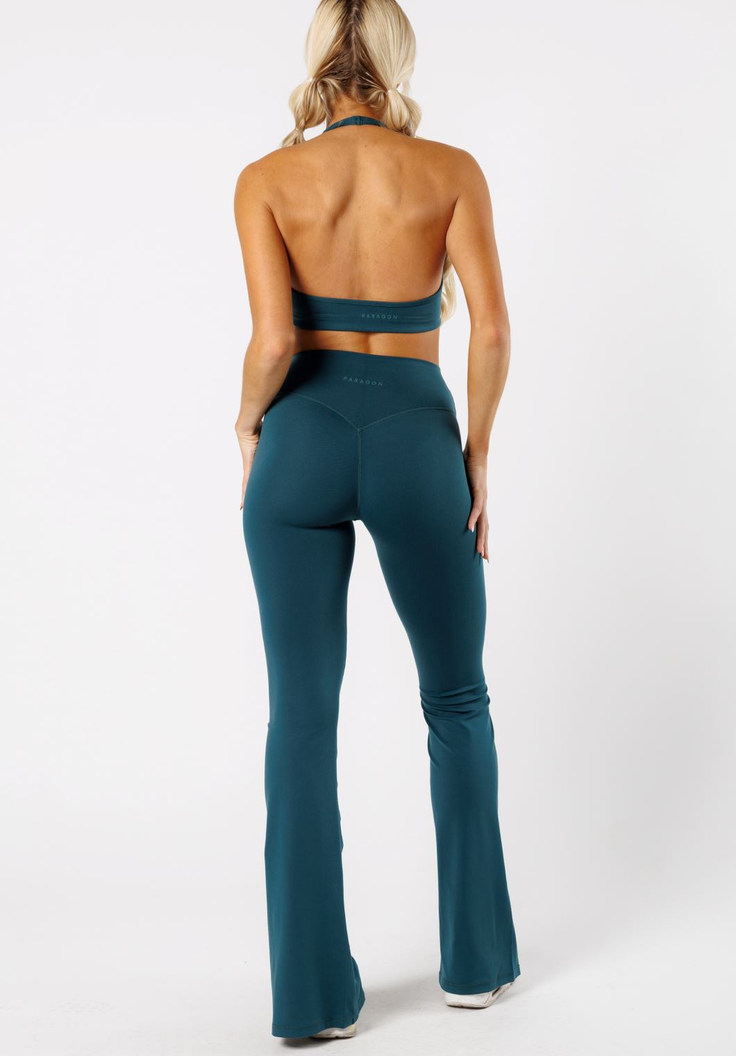 Reluna™ Front Slit Sculptseam® High-Rise Flare Leggings 34" Serpentine