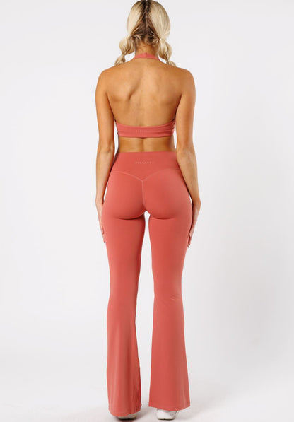 Reluna™ Front Slit Sculptseam® High-Rise Flare Leggings 34" Terra