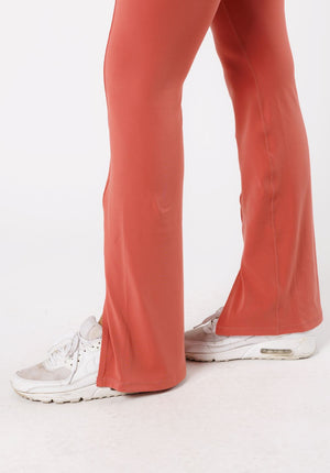 Reluna™ Front Slit Sculptseam® High-Rise Flare Leggings 34" Terra