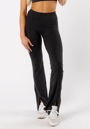 Reluna™ Front Slit Sculptseam® High-Rise Flare Leggings 34" Black