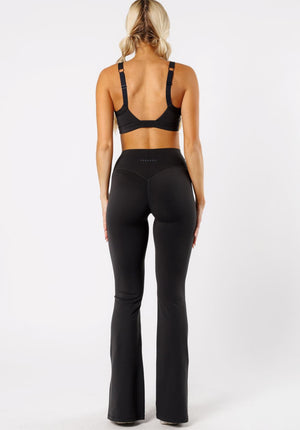 Reluna™ Front Slit Sculptseam® High-Rise Flare Leggings 34" Black