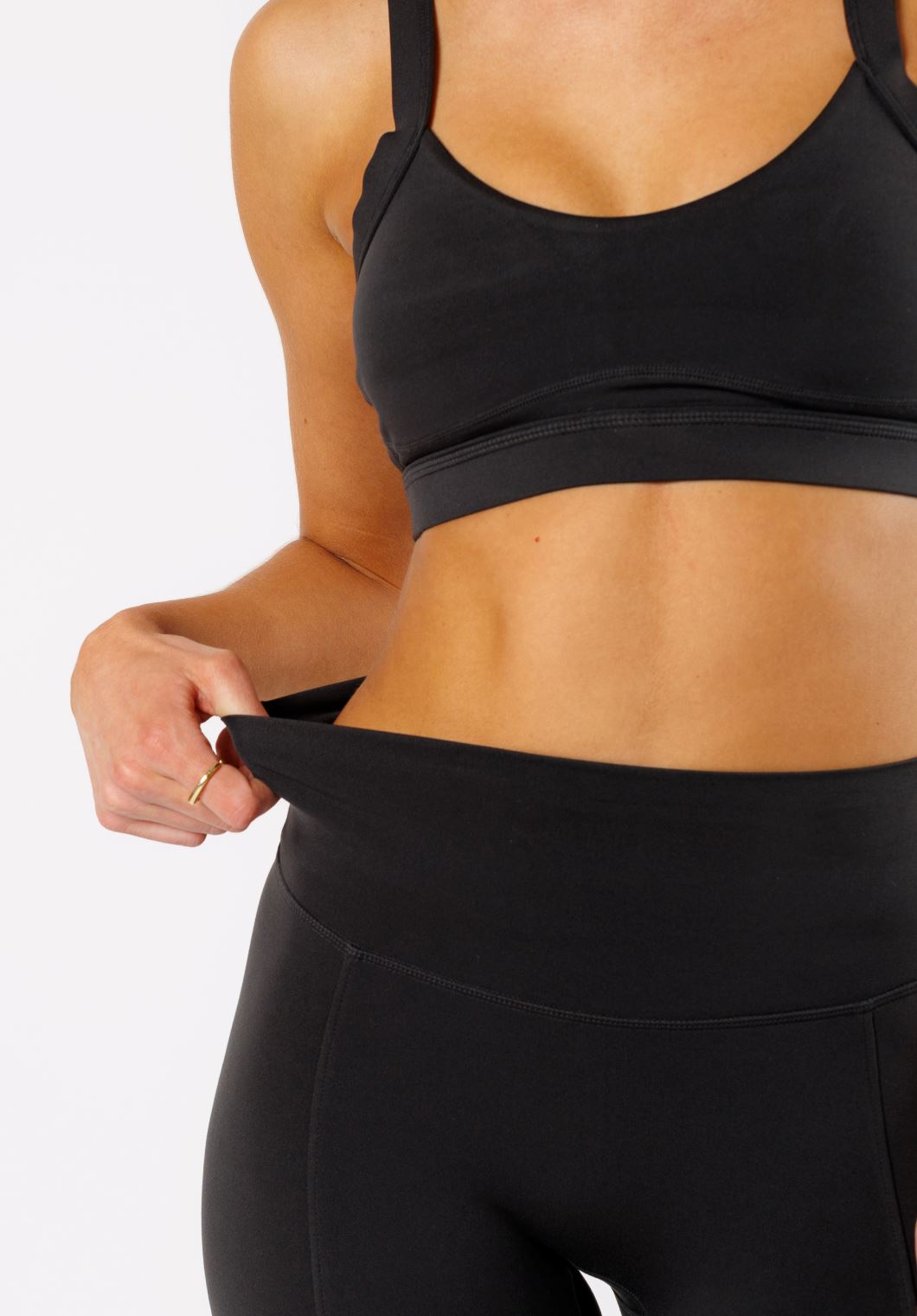 Reluna™ Front Slit Sculptseam® High-Rise Flare Leggings 34" Black