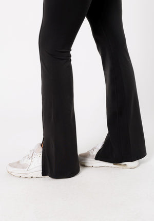 Reluna™ Front Slit Sculptseam® High-Rise Flare Leggings 34" Black