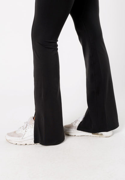 Reluna™ Front Slit Sculptseam® High-Rise Flare Leggings 34" Black