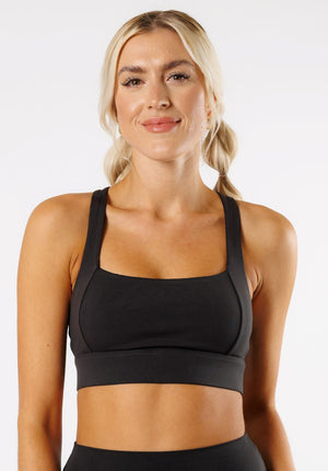 Reluna™ Refined Square Sports Bra Black