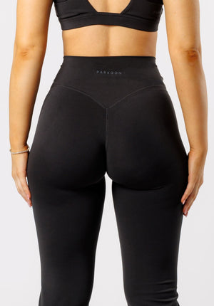 Reluna™ Front Slit Sculptseam® High-Rise Flare Leggings 31" Black
