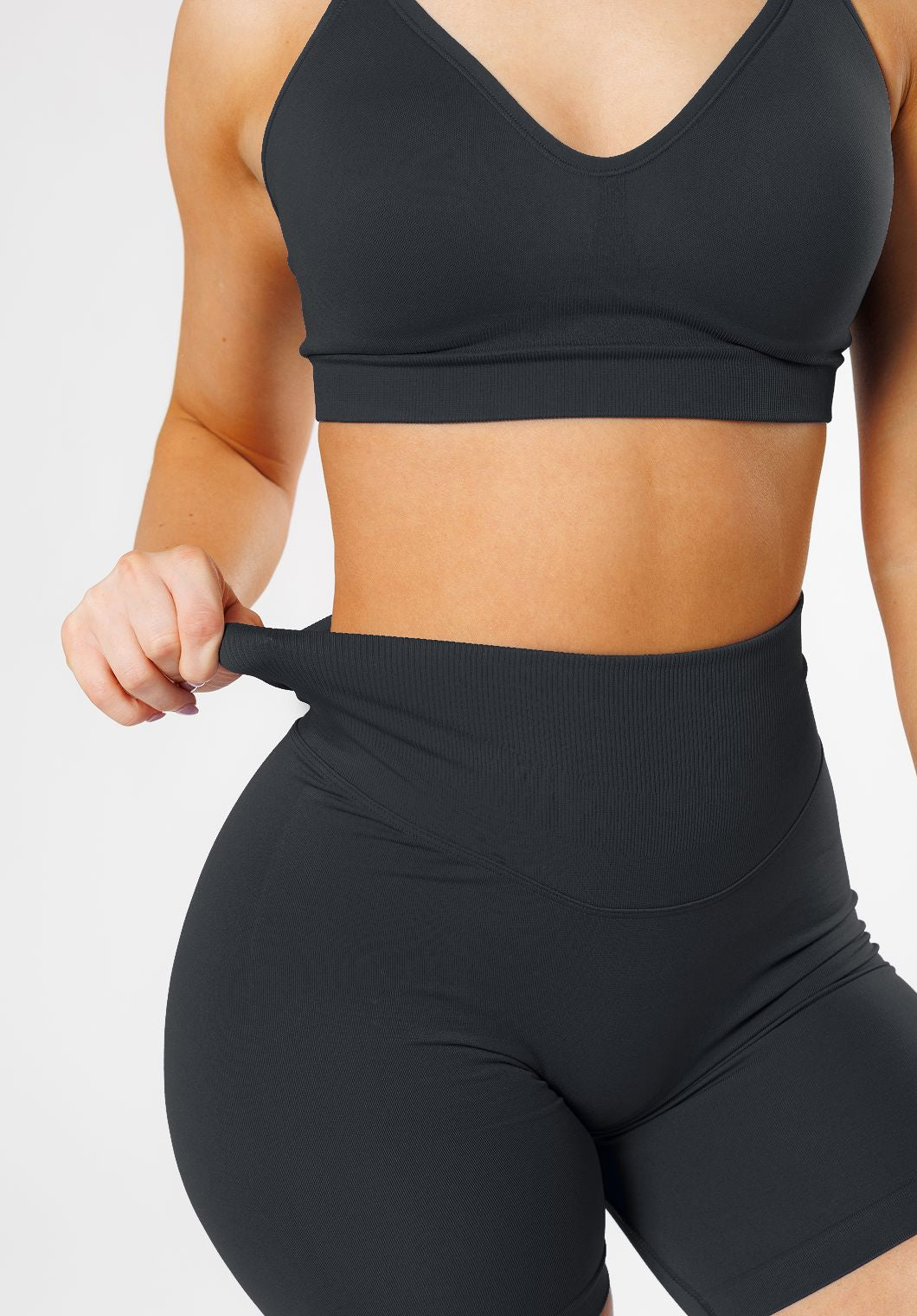 CurveFlex™ Hourglass High-Rise Sculptseam® Plus Seamless Shorts 6” Black