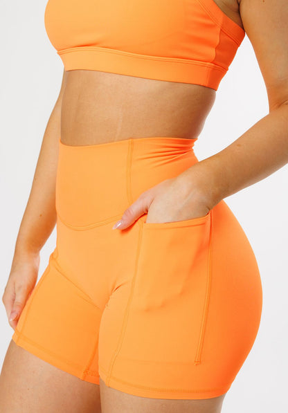 RecStretch Empower High-Rise Sculptseam®  Plus Pocket Short 6” Apricot