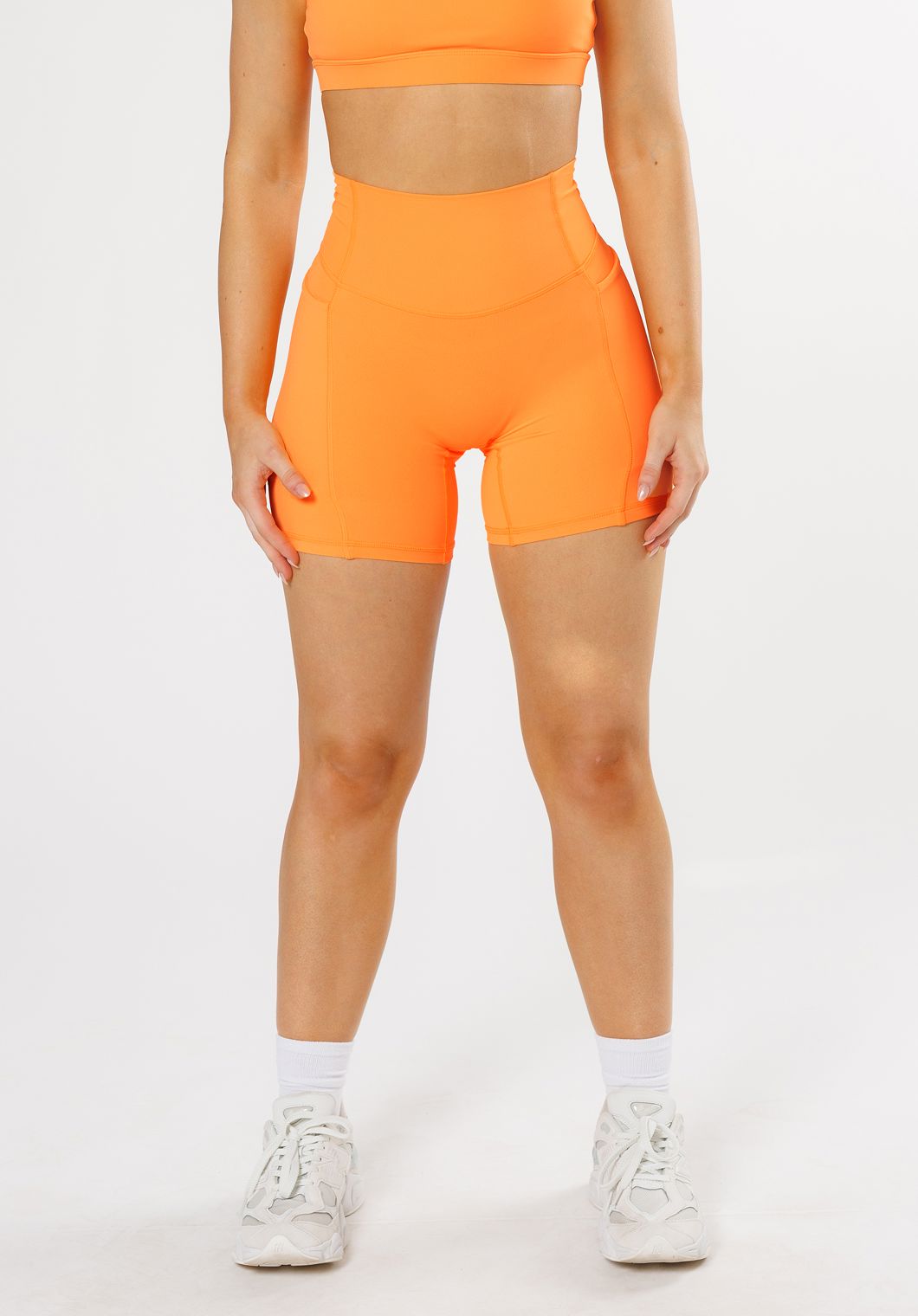 RecStretch Empower High-Rise Sculptseam®  Plus Pocket Short 6” Apricot