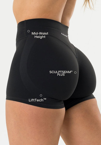 FormLux™ LiftTech™ Mid-Rise Short Black