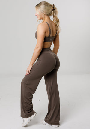 Reluna™ Original Sculptseam® Plus Mid-Rise Straight Leg Pant Short - Truffle