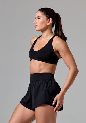 RecStretch™ Apex Crossback Sports Bra Black