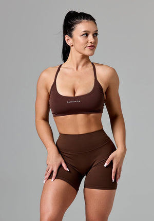 RecStretch™ Limitless Crossback Sports Bra Walnut