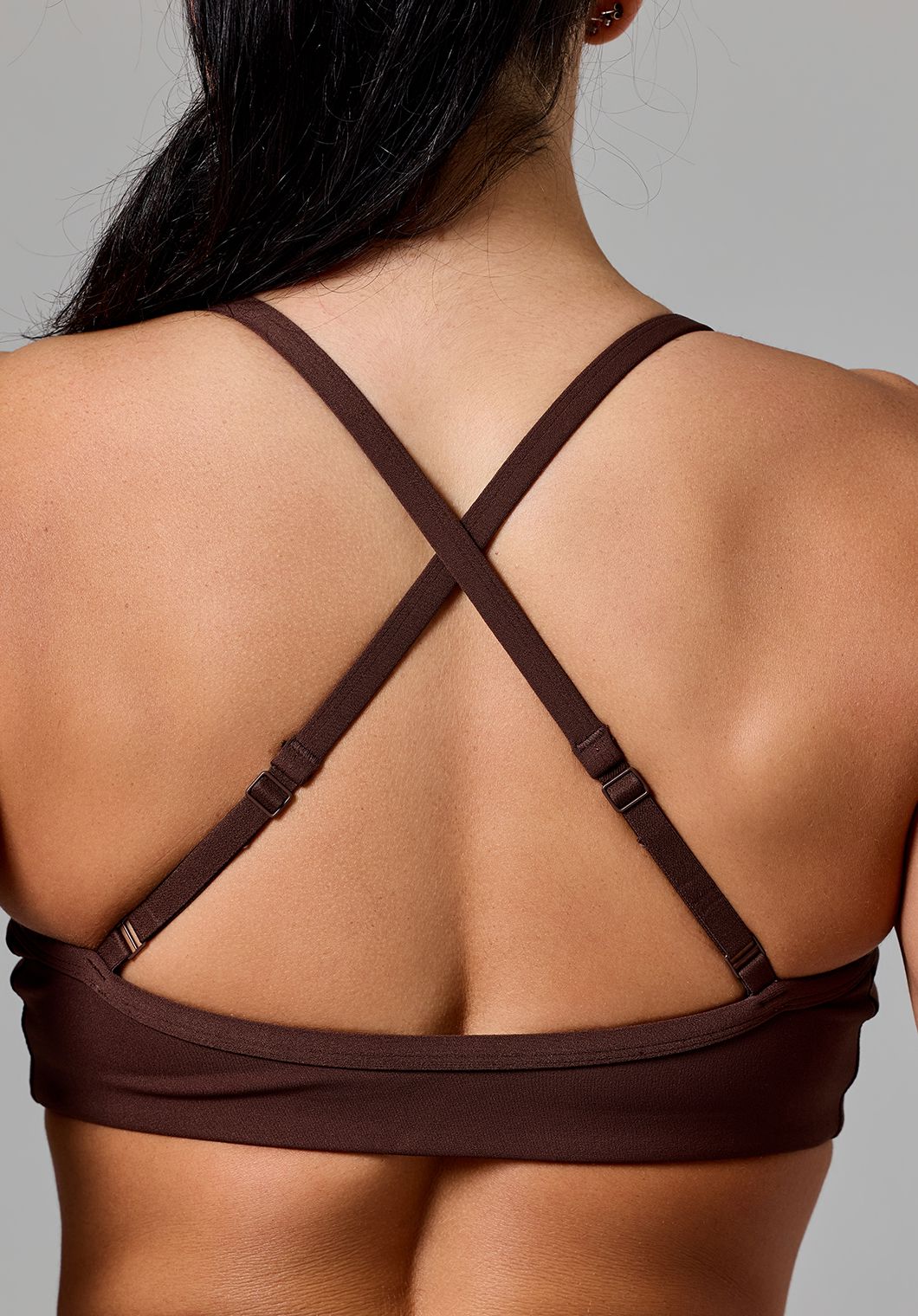 RecStretch™ Limitless Crossback Sports Bra Walnut