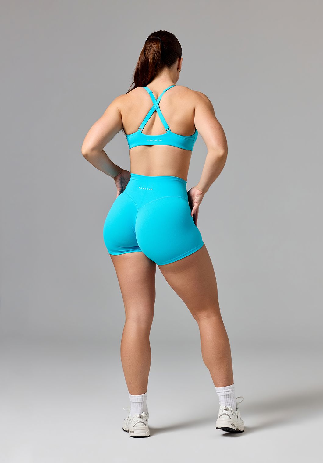 RecStretch™ Original High-Rise Sculptseam®  Plus Short 4” Azure