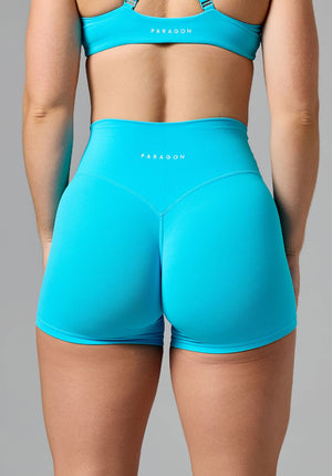 RecStretch™ Original High-Rise Sculptseam®  Plus Short 4” Azure
