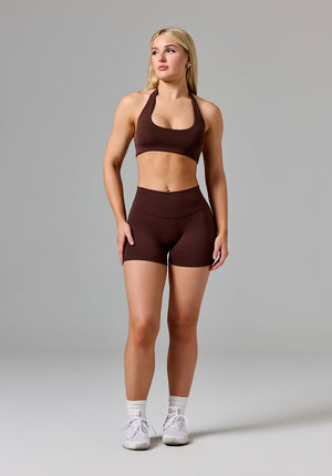 RecStretch™ Original Sculptseam® Plus Mid-Rise Short 4” Walnut