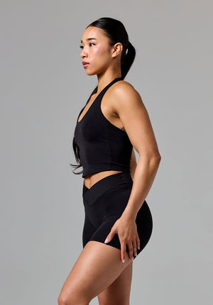 RecStretch™ SmoothHold™ Unbound Halter Top Black