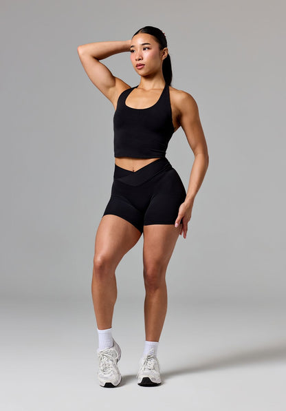 RecStretch™ SmoothHold™ Unbound Halter Top Black