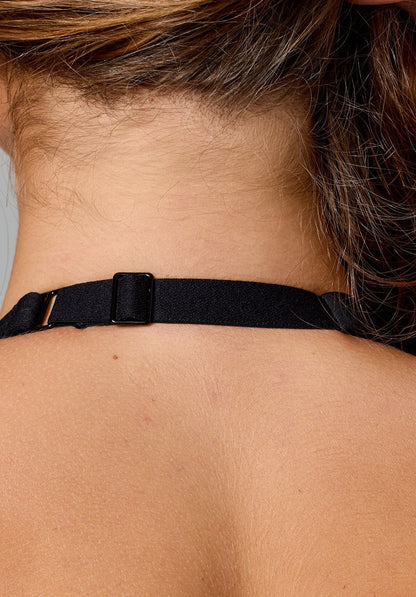 RecStretch™ Unbound Halter Sports Bra Black