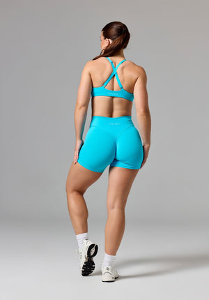 RecStretch™ V Wrap Mid-Rise Sculptseam®  Plus Short 5” Azure
