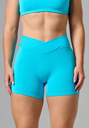 RecStretch™ V Wrap Mid-Rise Sculptseam®  Plus Short 5” Azure