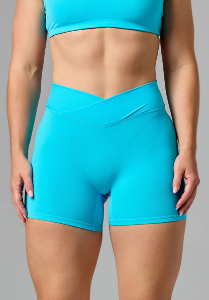 RecStretch™ V Wrap Mid-Rise Sculptseam®  Plus Short 5” Azure