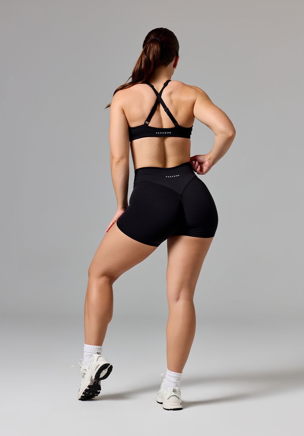 RecStretch™ V Wrap Mid-Rise Sculptseam®  Plus Short 5” Black