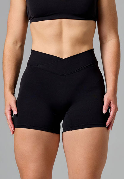 RecStretch™ V Wrap Mid-Rise Sculptseam®  Plus Short 5” Black