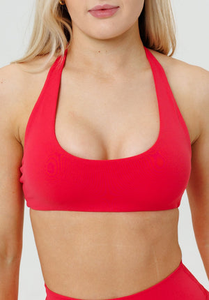 RecStretch™ Unbound Halter Sports Bra Fruit Punch