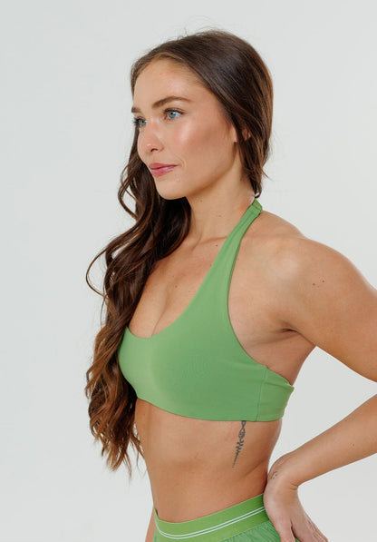 RecStretch™ Unbound Halter Sports Bra Kiwi