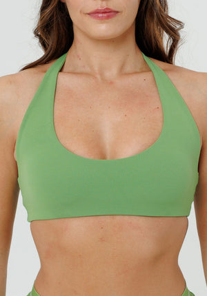 RecStretch™ Unbound Halter Sports Bra Kiwi