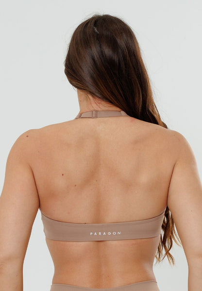 RecStretch™ Unbound Halter Sports Bra Tan Line