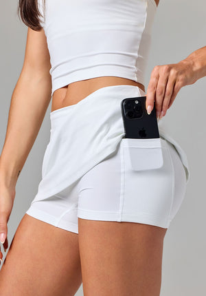 Reluna™ Ace Mid-Rise Mini Skort White