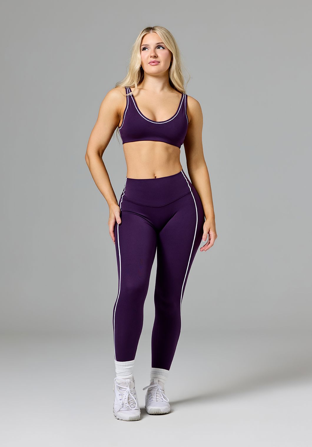 Reluna™ Contrast-Piping Sculptseam® Plus High-Rise Legging Jasmine
