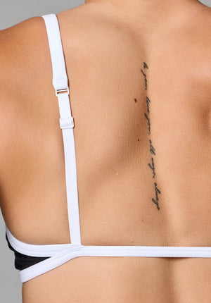 Reluna™ Contrast Square Neck Sports Bra Black