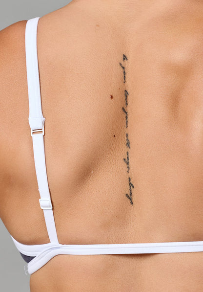 Reluna™ Contrast Square Neck Sports Bra Charcoal