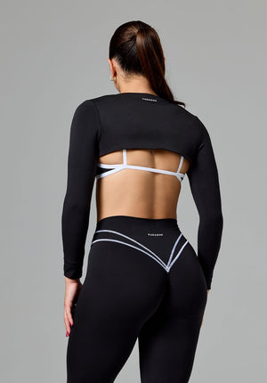 Reluna™ Cropped Shrug Top Black
