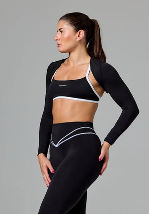 Reluna™ Cropped Shrug Top Black