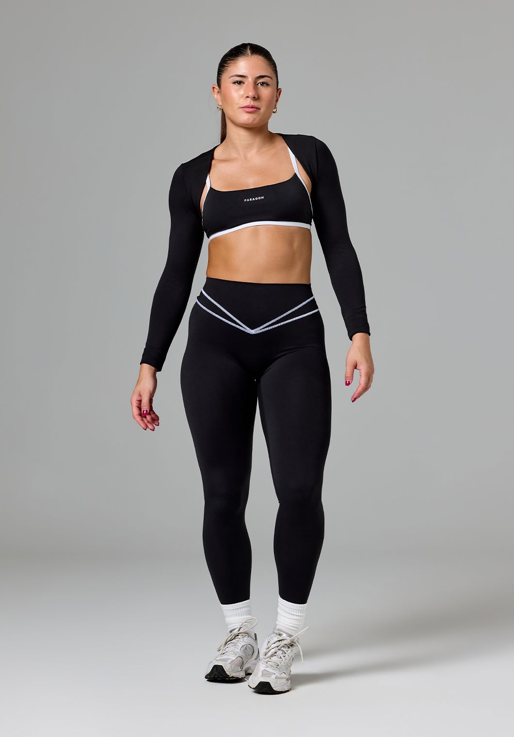 Reluna™ Cropped Shrug Top Black