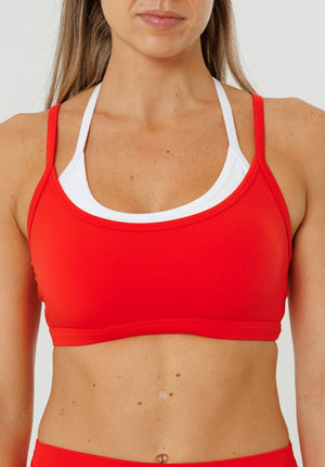 Reluna™ Double-Layer Sports Bra Strawberry