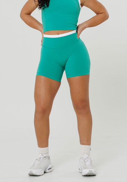 Reluna Double-Layer High-Rise Sculptseam® Plus Short 5" Dark Mint