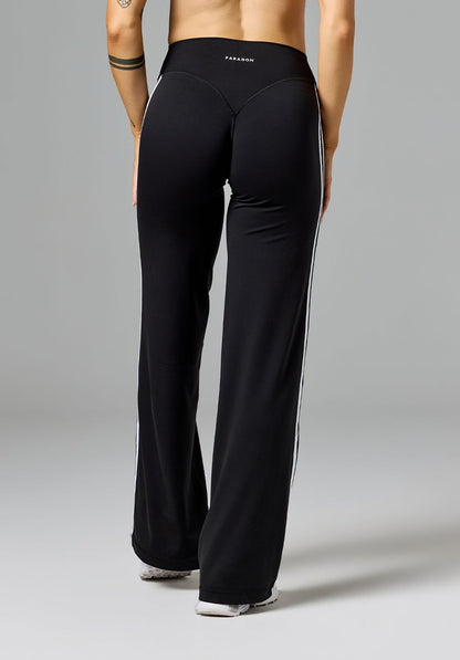 Reluna™ Double Stripe Sculptseam® Mid-Rise Straight Leg Pant Regular Black