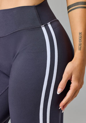 Reluna™ Double Stripe Sculptseam® Mid-Rise Straight Leg Pant Regular Charcoal