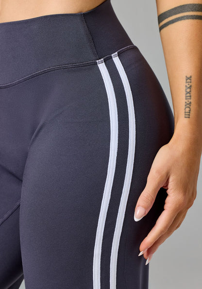 Reluna™ Double Stripe Sculptseam® Mid-Rise Straight Leg Pant Regular Charcoal