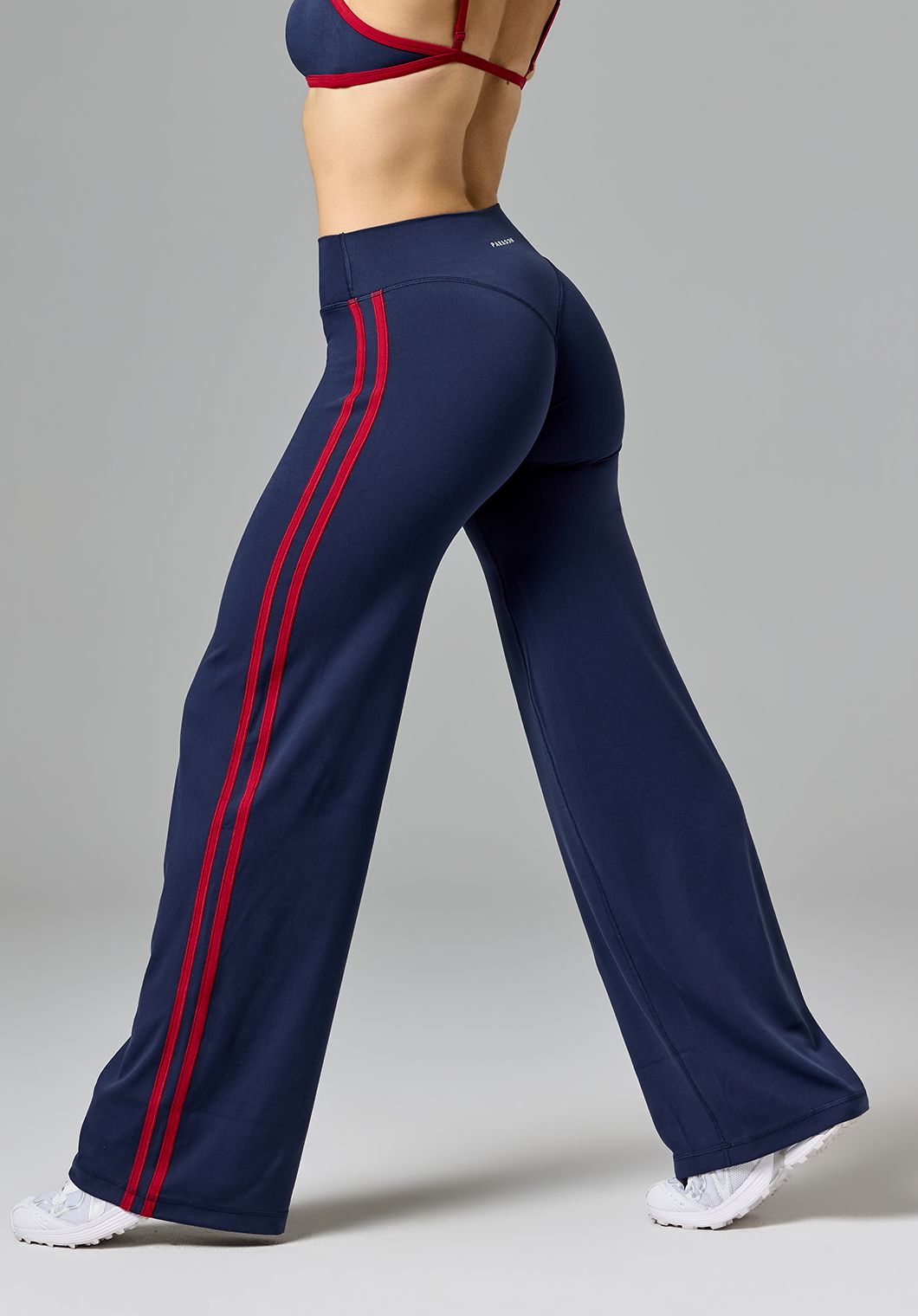 Reluna™ Double Stripe Sculptseam® Mid-Rise Straight Leg Pant Regular Nightshade