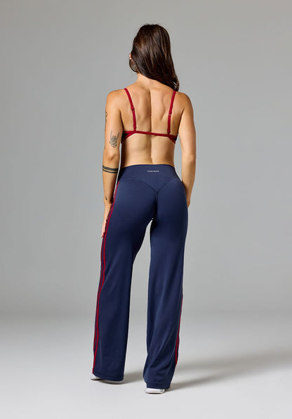 Reluna™ Double Stripe Sculptseam® Mid-Rise Straight Leg Pant Regular Nightshade