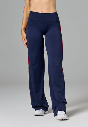 Reluna™ Double Stripe Sculptseam® Mid-Rise Straight Leg Pant Regular Nightshade