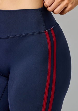 Reluna™ Double Stripe Sculptseam® Mid-Rise Straight Leg Pant Regular Nightshade