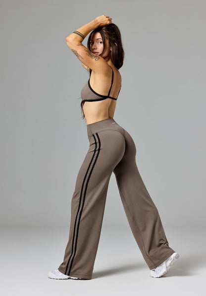 Reluna™ Double Stripe Sculptseam® Mid-Rise Straight Leg Pant Regular Thyme